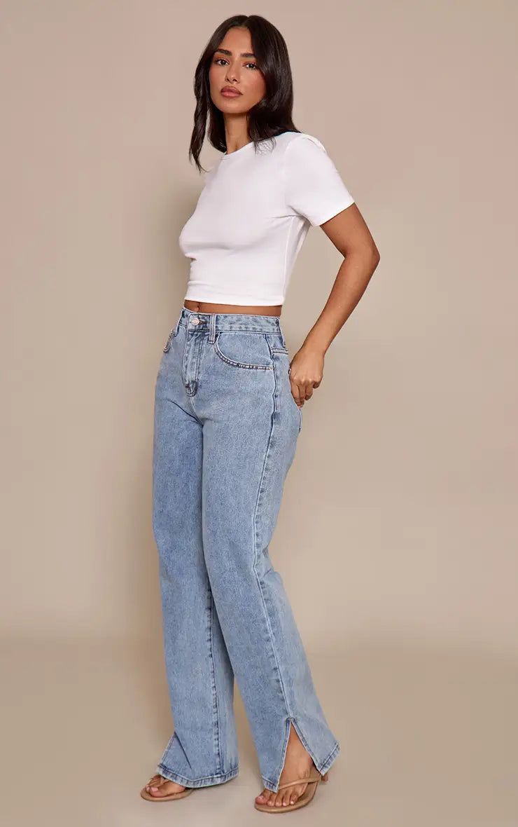 Petite Split Hem Jean