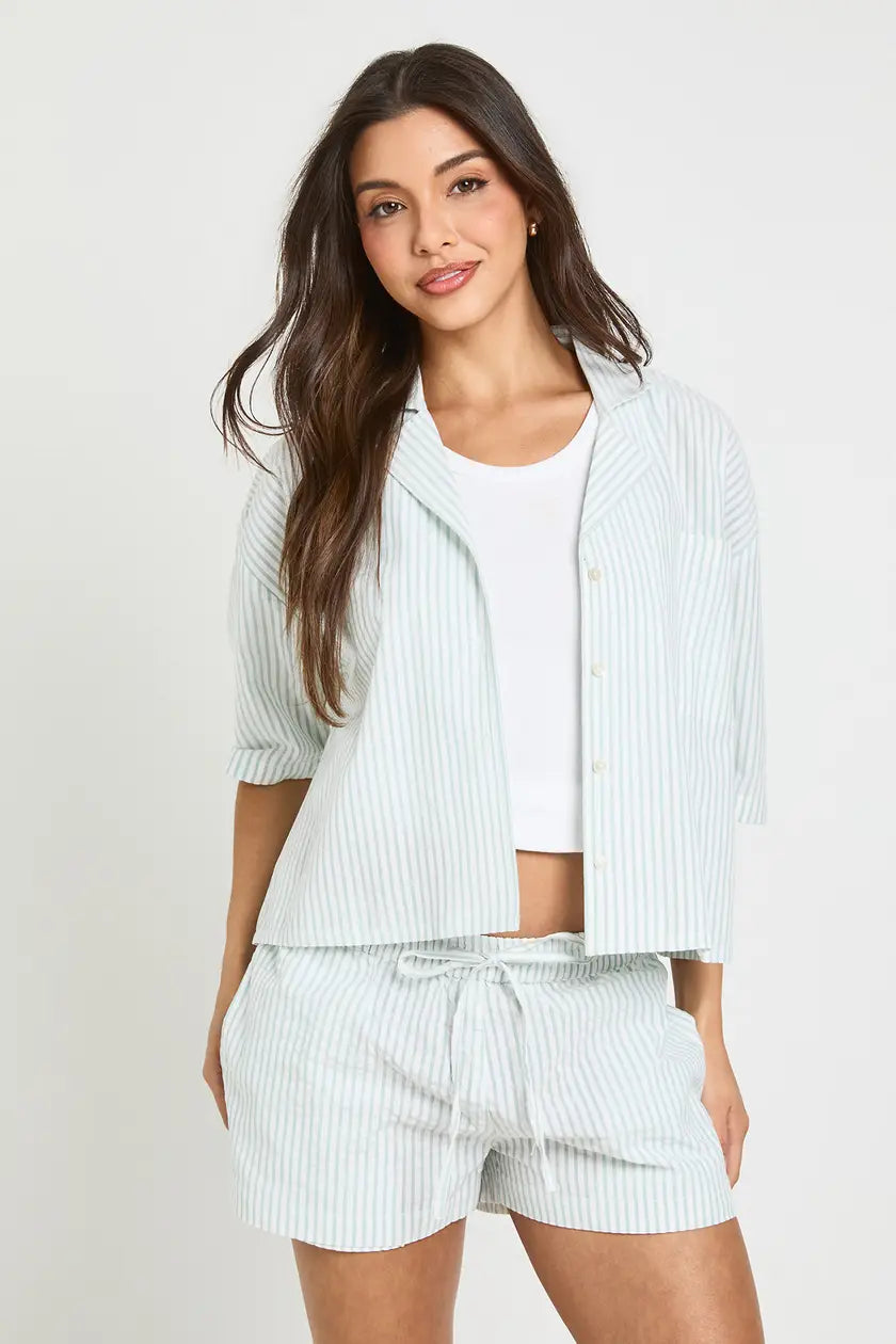 Stripe Short Sleeve Shirt & Short Co-ord