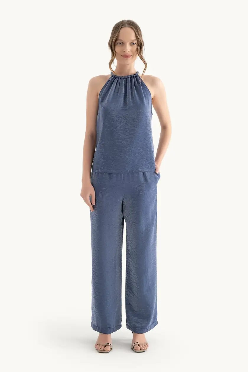 Halter Neck Top with a Back Detail