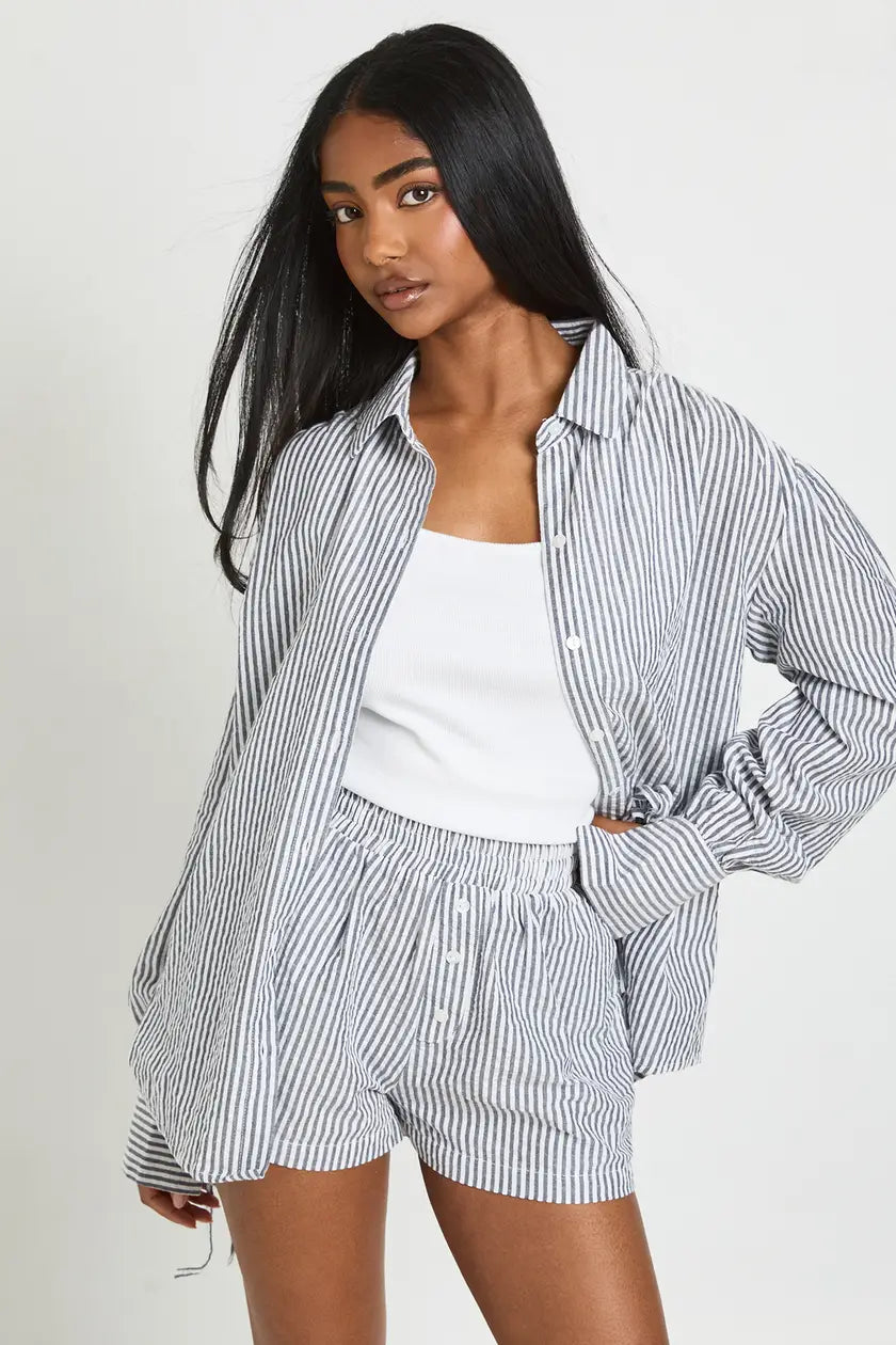 Stripe Short Sleeve Shirt & Short Co-ord
