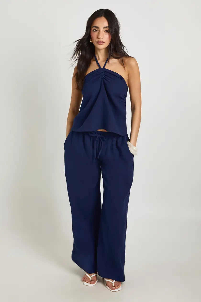 Halter Neck Bandeau & Wide Leg Trouser Co-ord