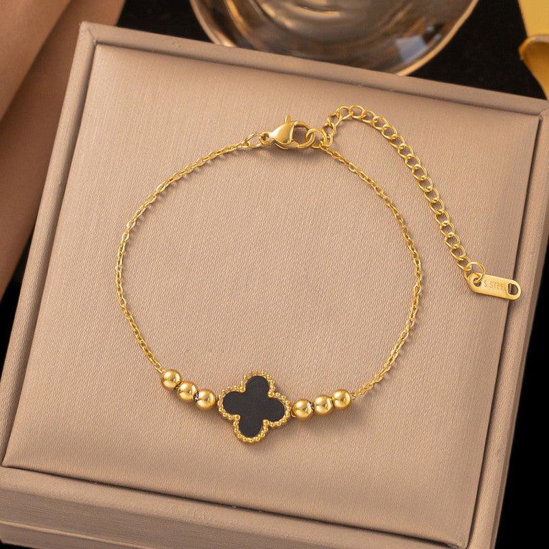 Gold Plated Stainless Steel Anti Tarnish Star themed Wraparound Bracelet For Women