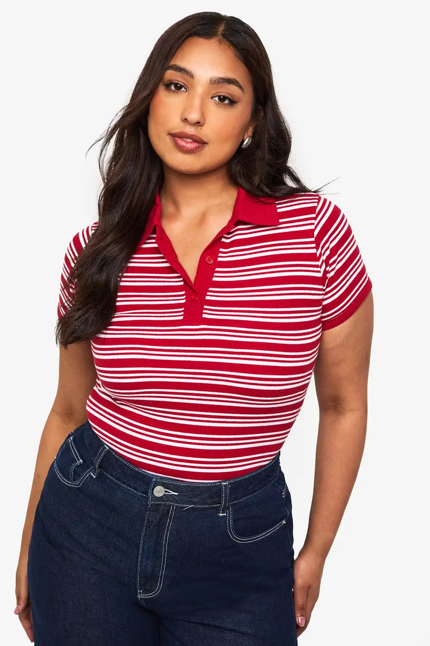 Fitted Collared Top