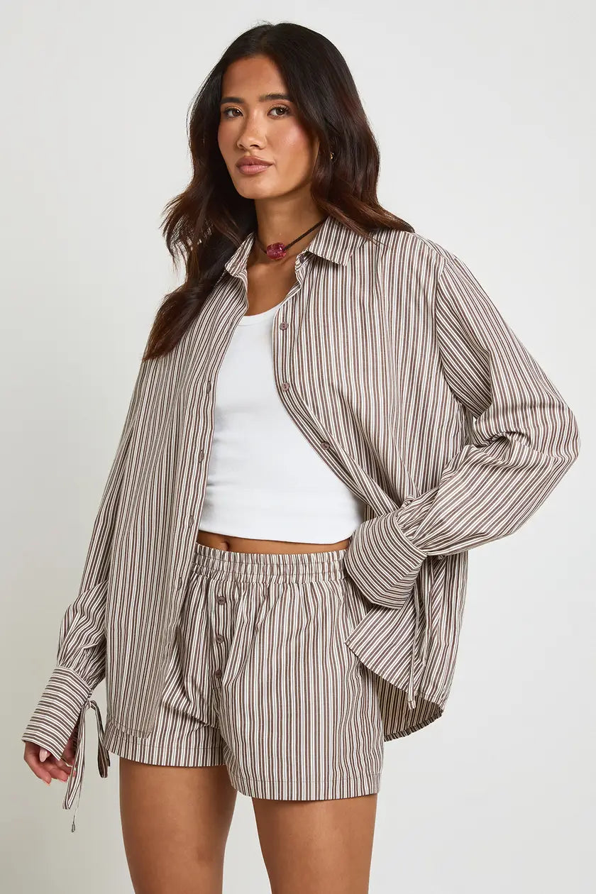 Stripe Short Sleeve Shirt & Short Co-ord