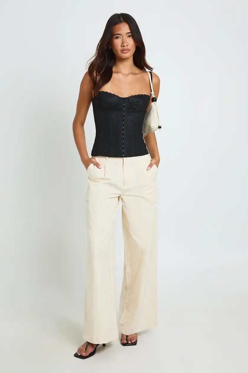 Lace Hook And Eye corset Top