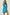 Abstract Floral Print Halter Neck Tie Back Mini Dress In Blue