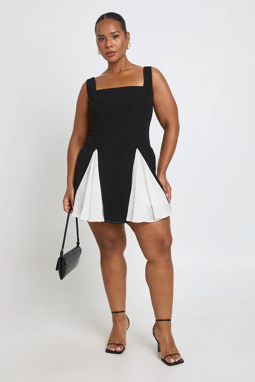 Plus Godet Hem Mini Dress