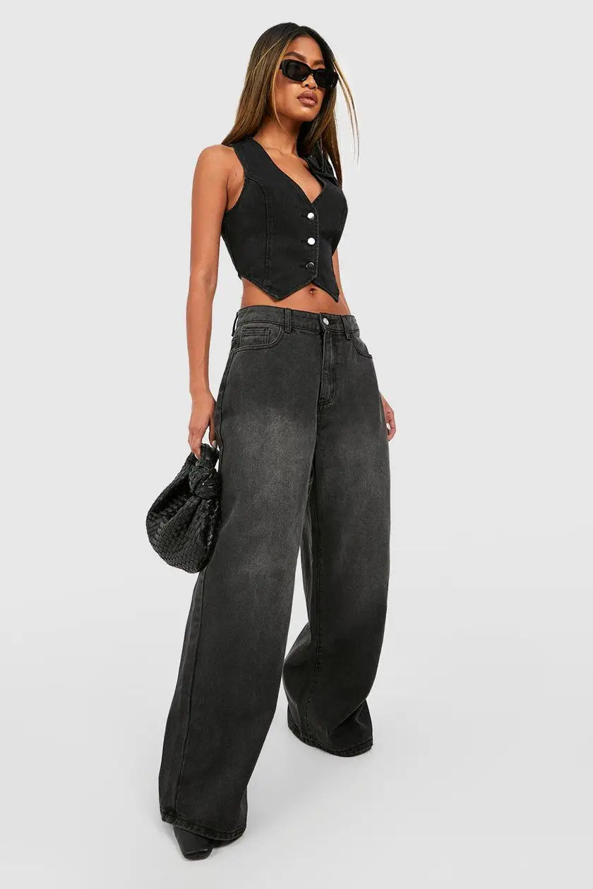 High Waist Wide Leg Jeans