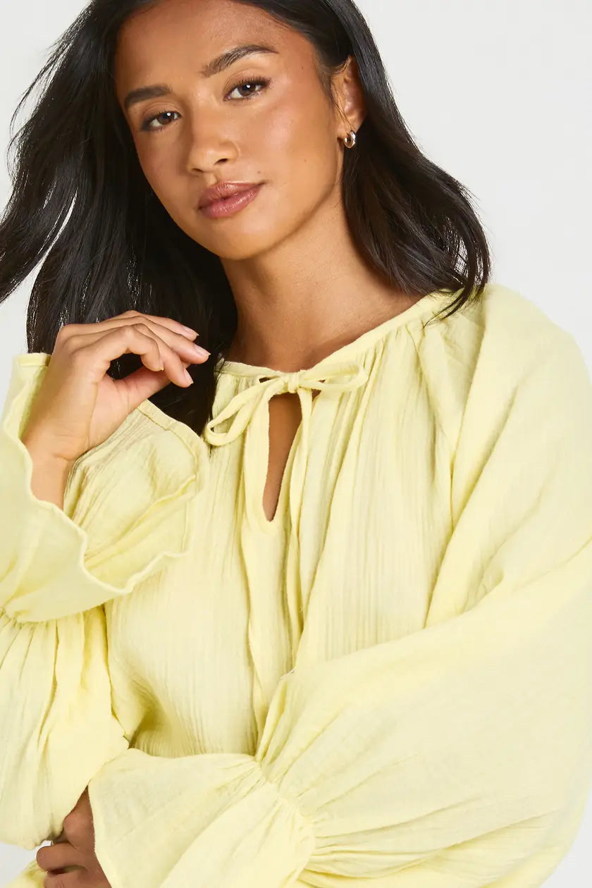 Cheesecloth Milkmaid Blouse and Short Co-ord